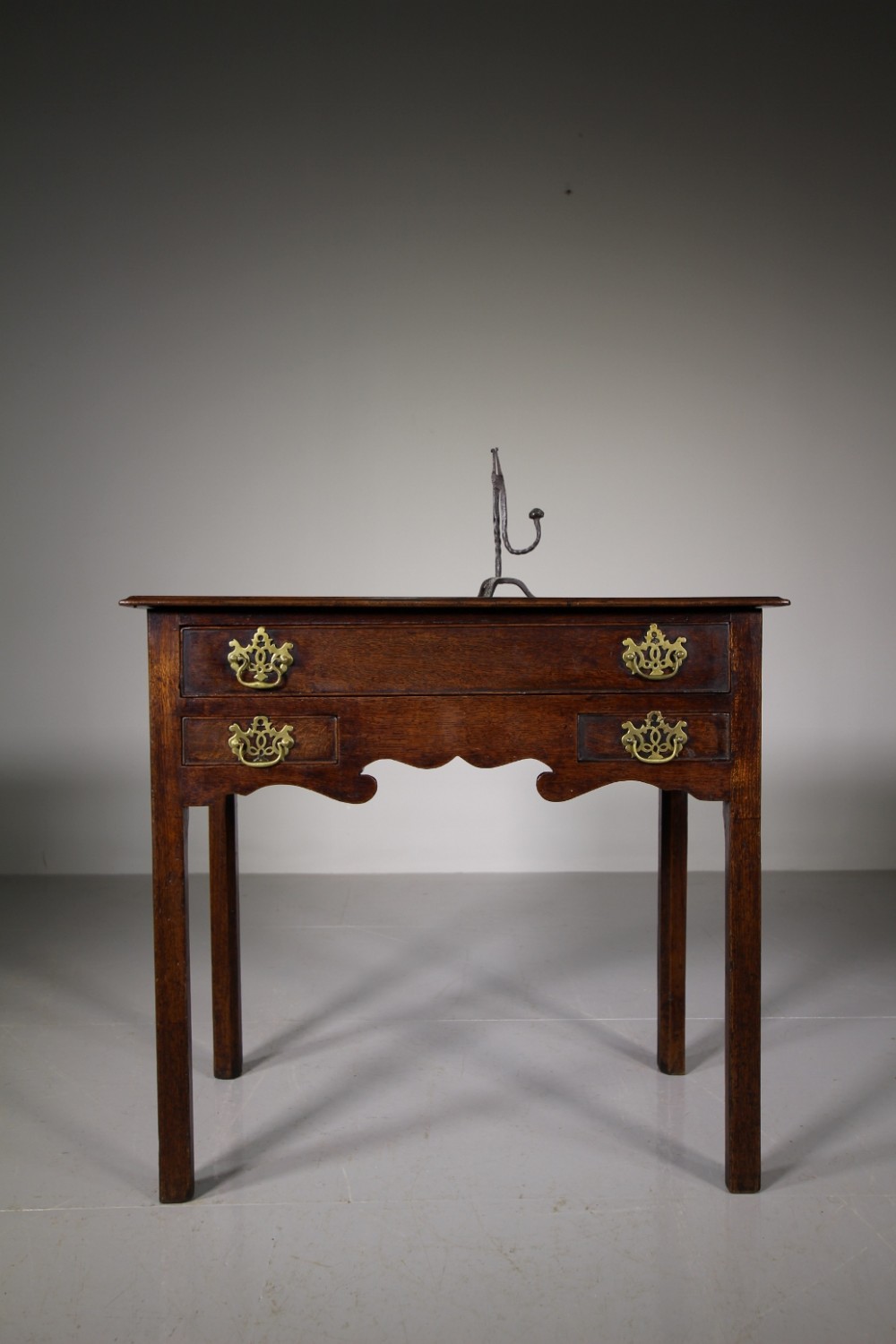 Georgian English Oak Low Boy Antique Table
