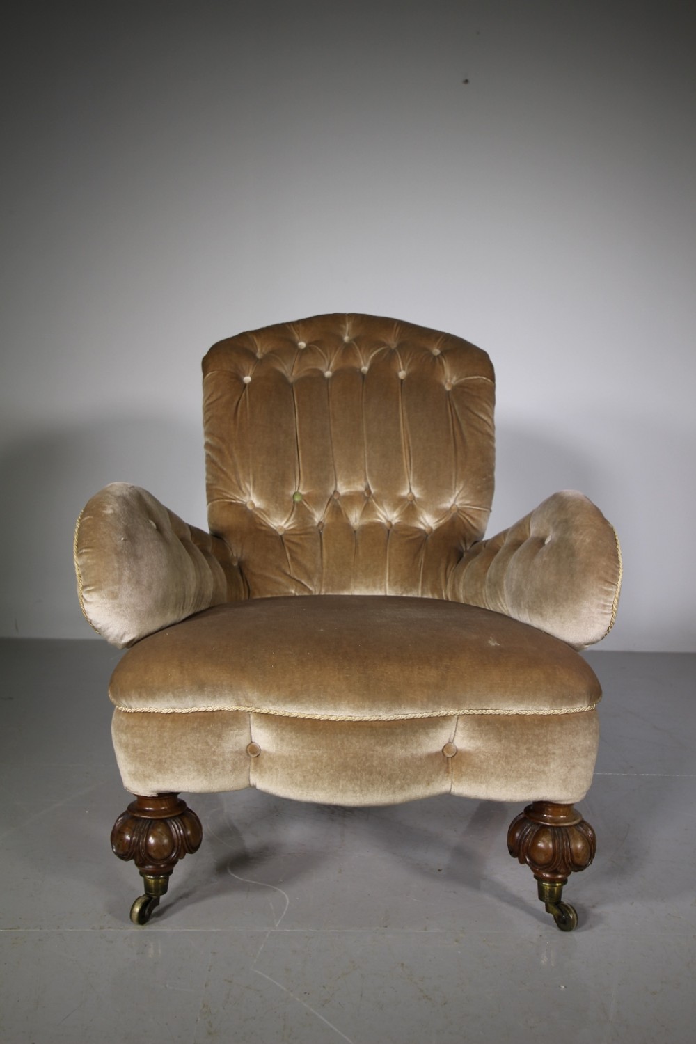 Shapely English 19th Century Antique Armchair