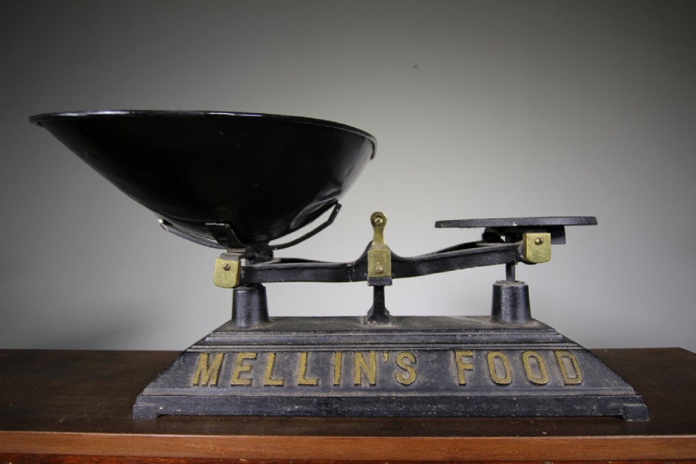 Large Edwardian Mellins Food Antique Weighing Scales