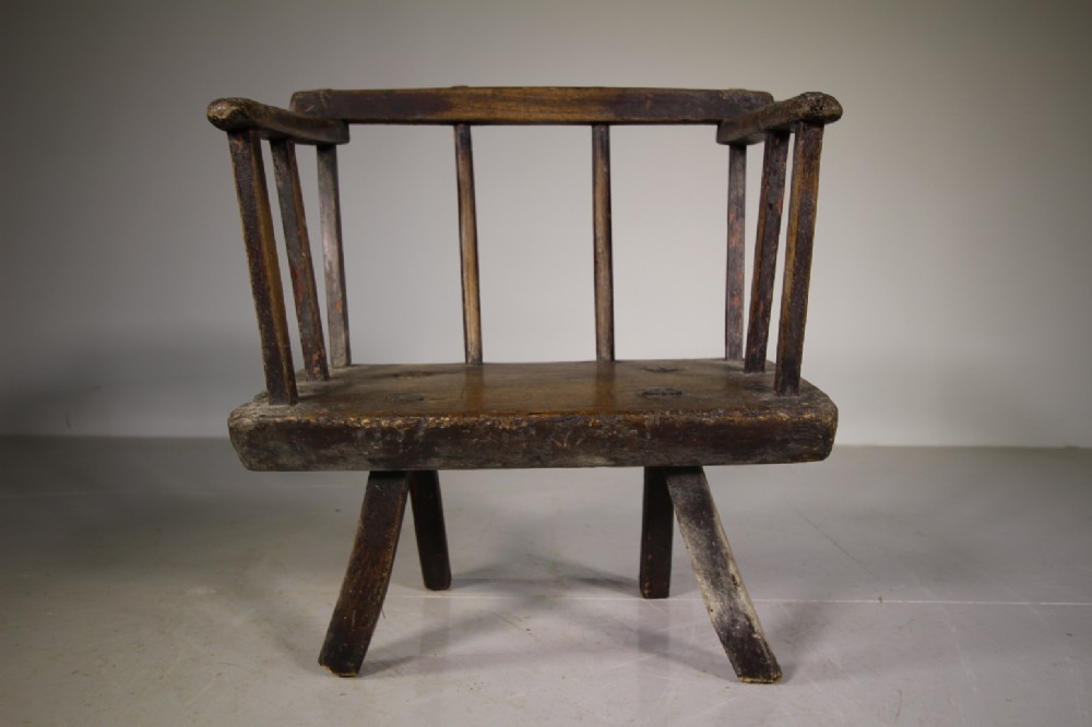 18th Century Welsh Primitive Antique Armchair