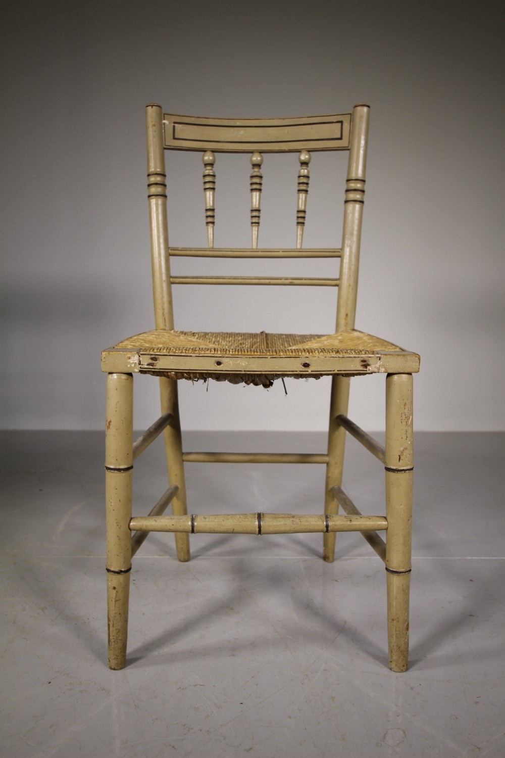 Original Painted Pine English Antique Side Chair