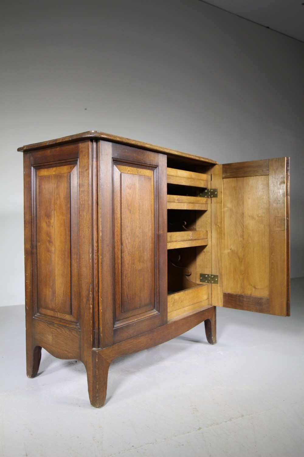 English 19th Century Antique Oak Collectors Cabinet