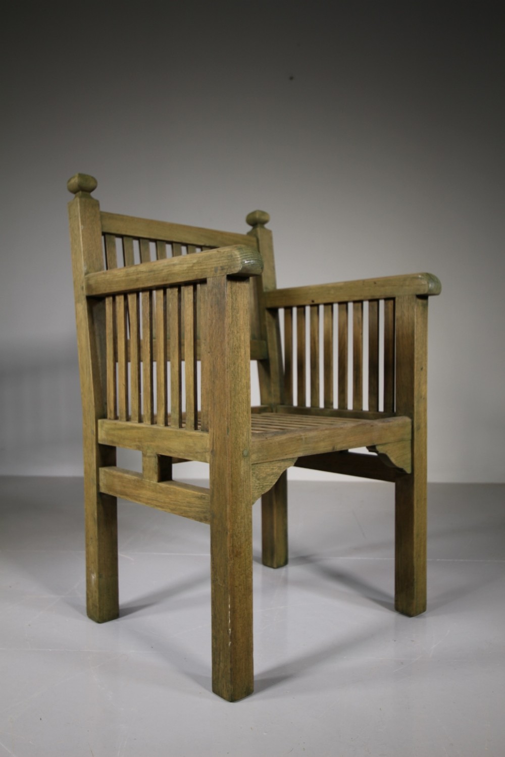 Edwardian Antique Heals Teak Garden Armchair