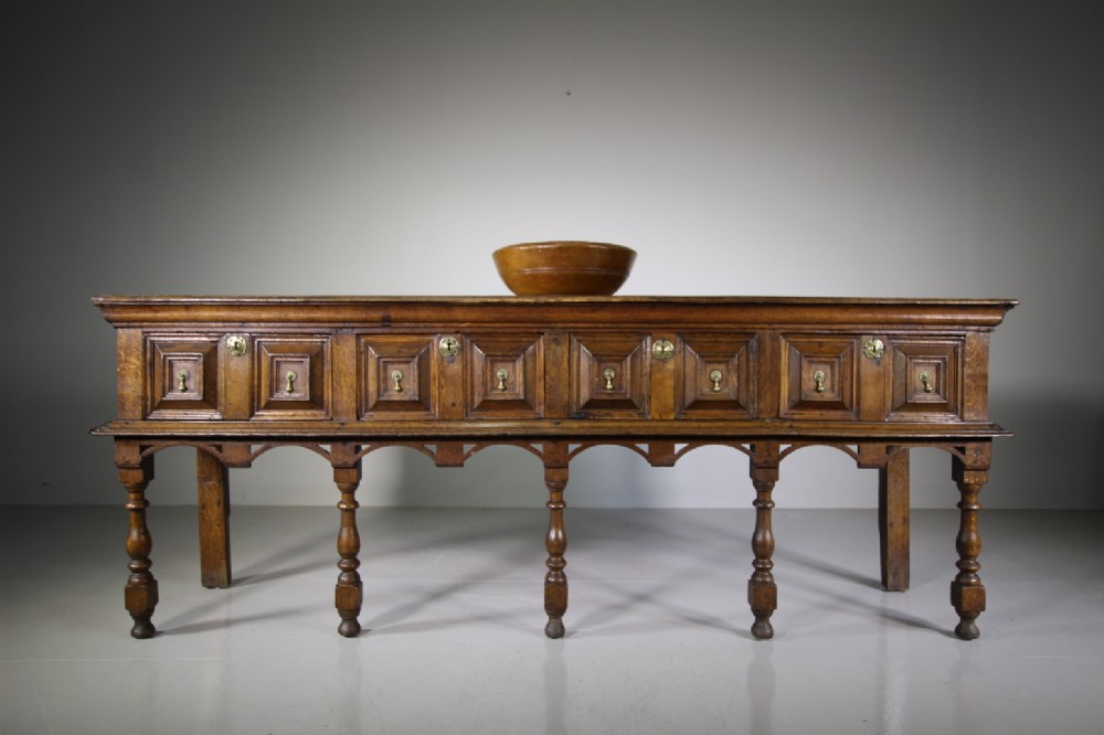 Wonderful 17th Century Antique Oak Dresser Base