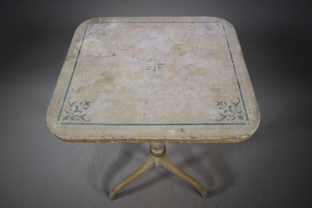 English Regency Original Painted Pine Antique Side Table