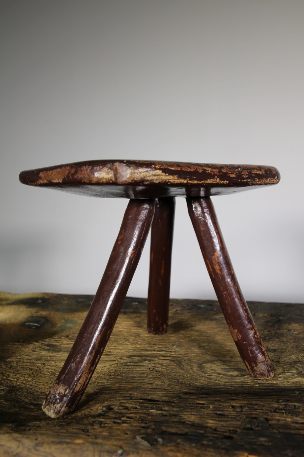 Georgian Antique Elm Primitive Antique Stool