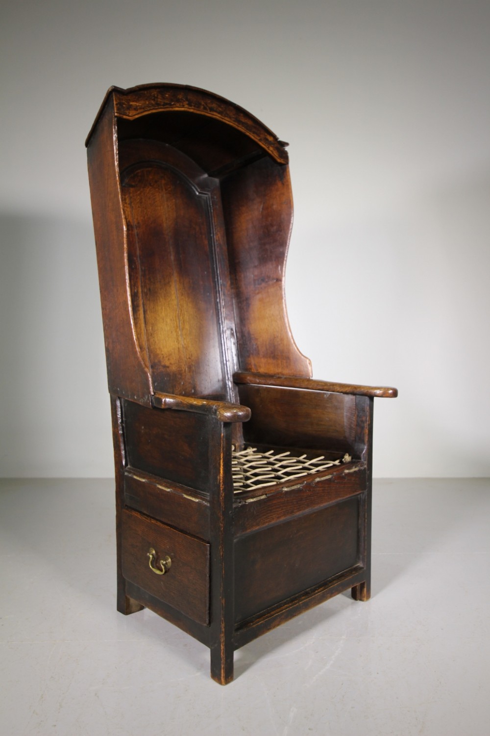 Wonderful Georgian Hooded Antique Lambing Armchair
