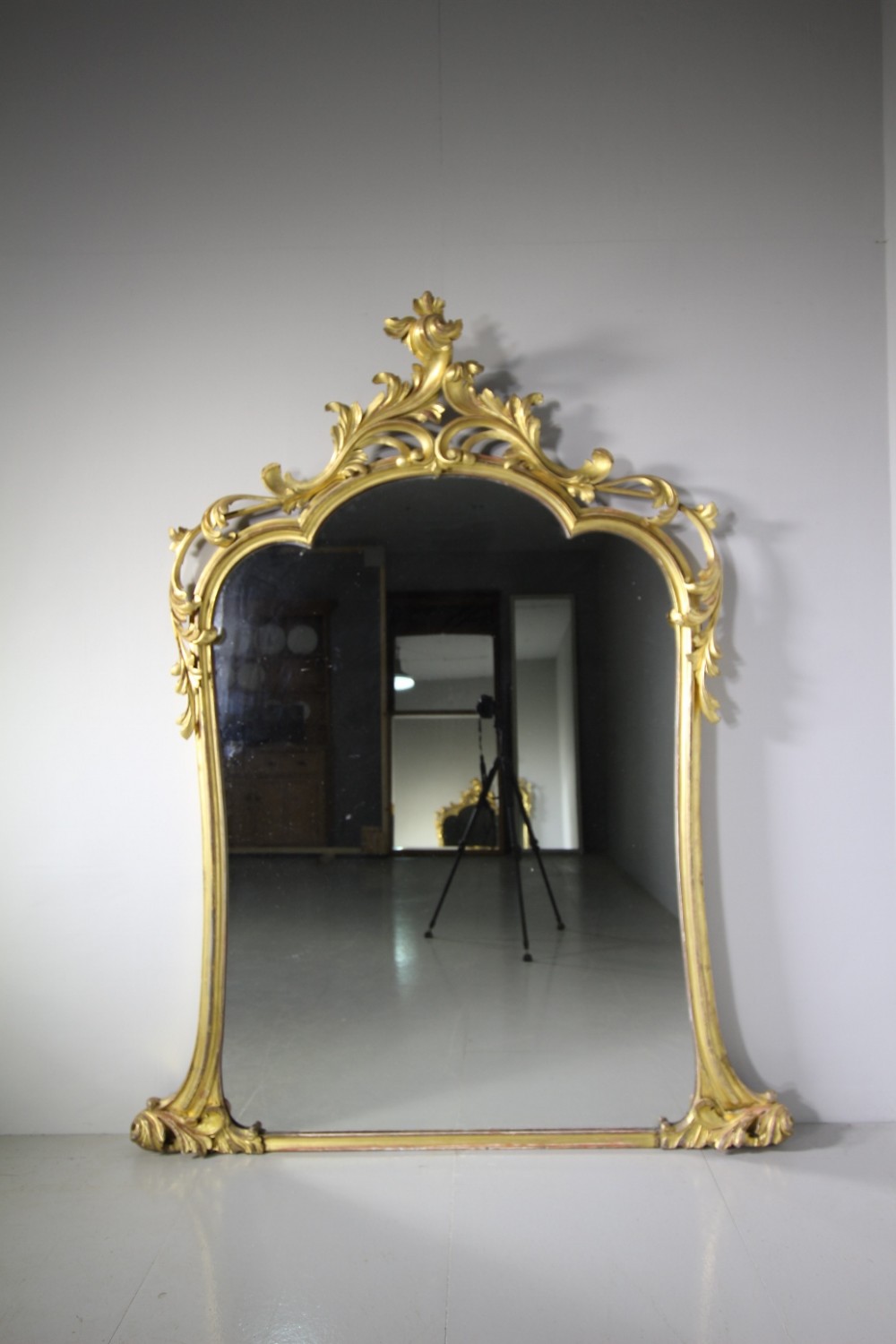 Huge English 19th Century Antique Gilt Mirror