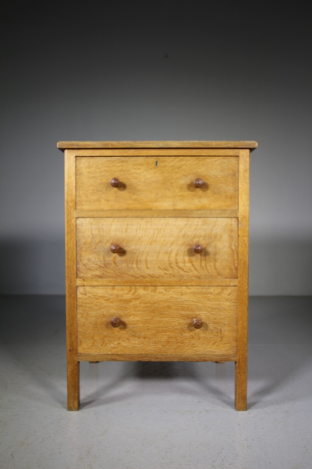 Heals of London 1920's Oak Chest of Drawers- Labelled