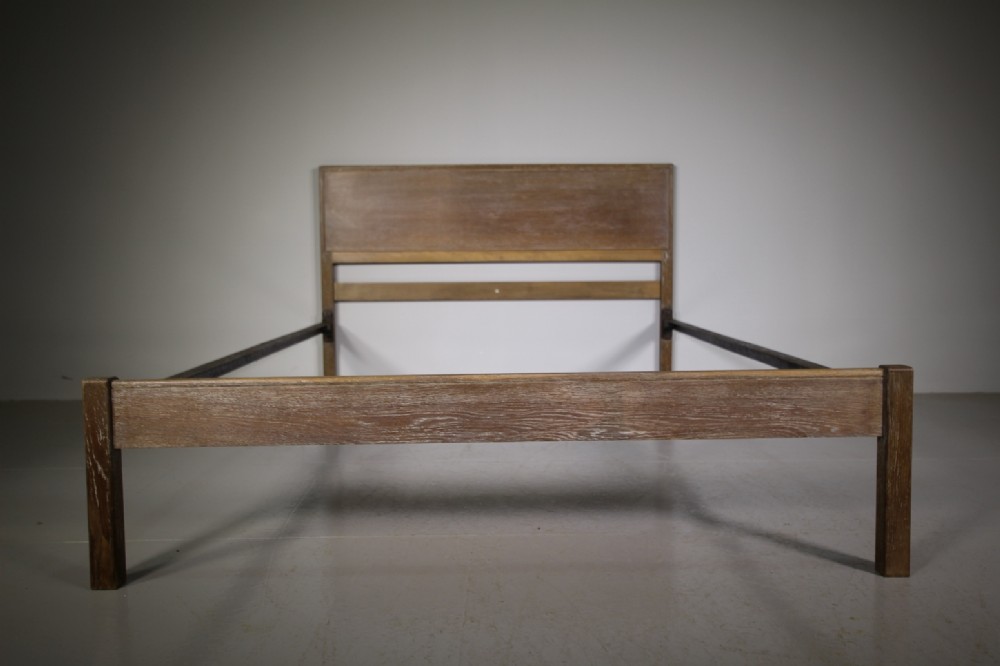 Heals of London 1920's Oak Double Bed -Labelled