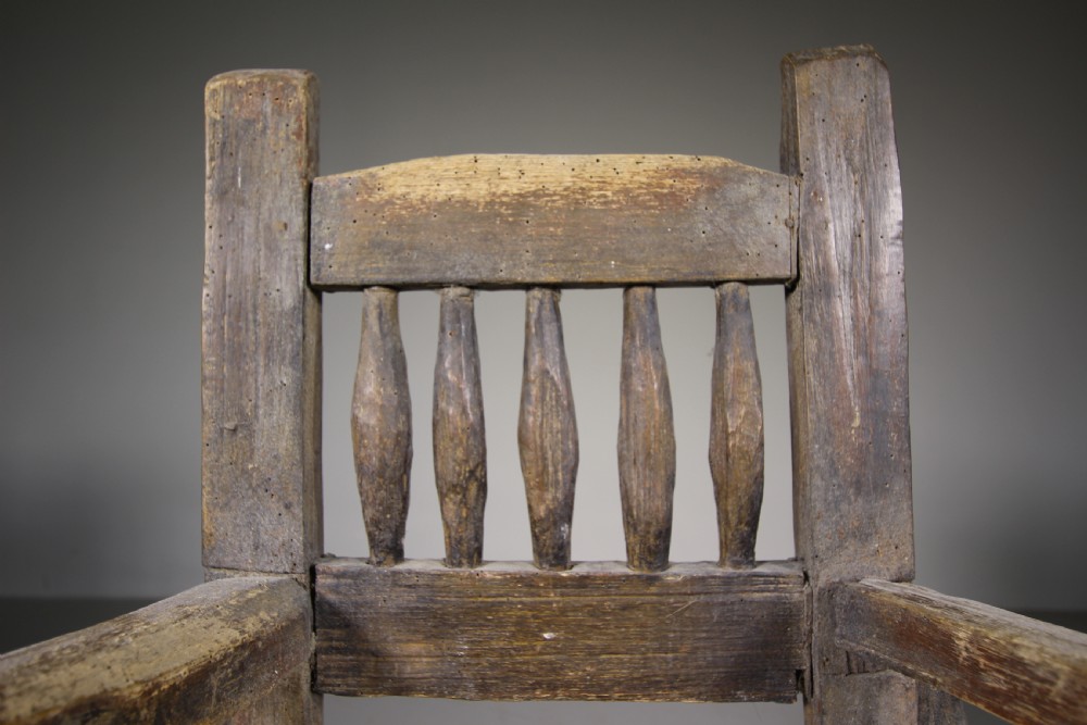 Primitive Irish 19th Century Antique Sugan Armchair View III