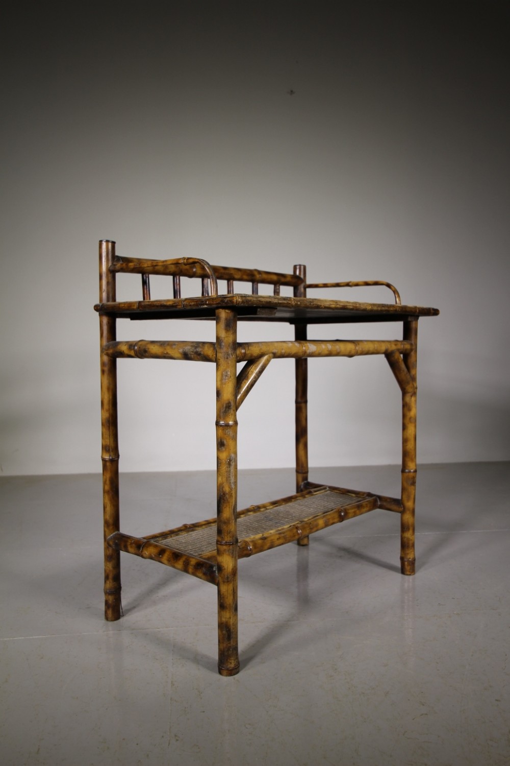 19th Century English Antique Bamboo Side Table