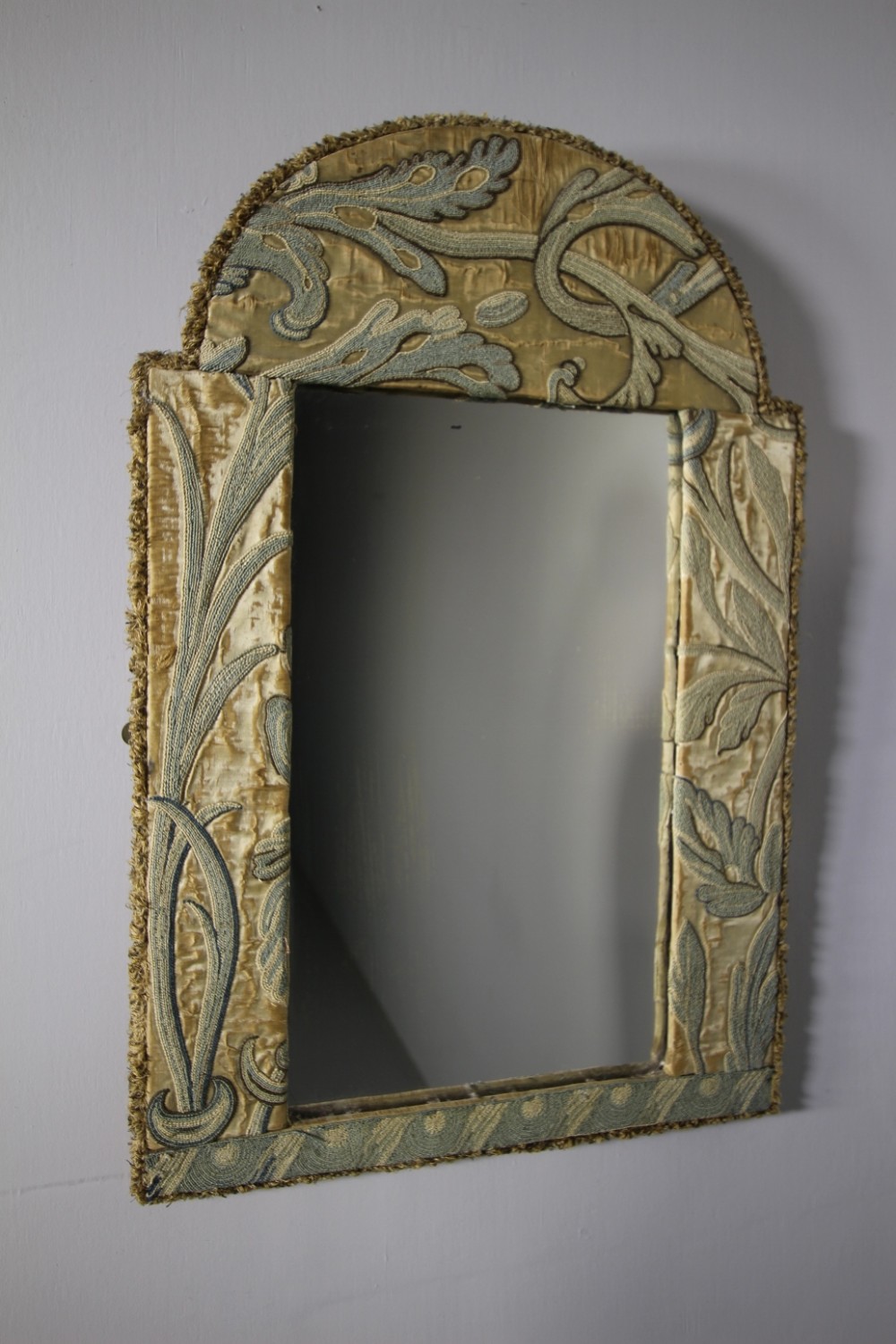 Large 18th Century Antique Needlework Mirror