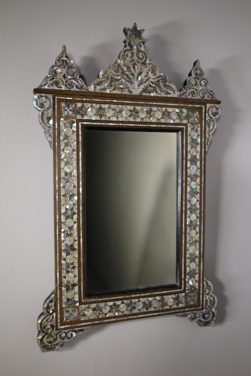 19th Century Mother of Pearl Antique Wall Mirror