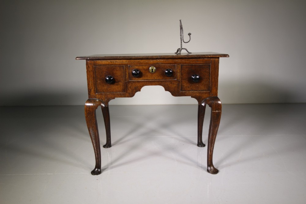English 18th Century Antique Oak Low Boy Side Table 
