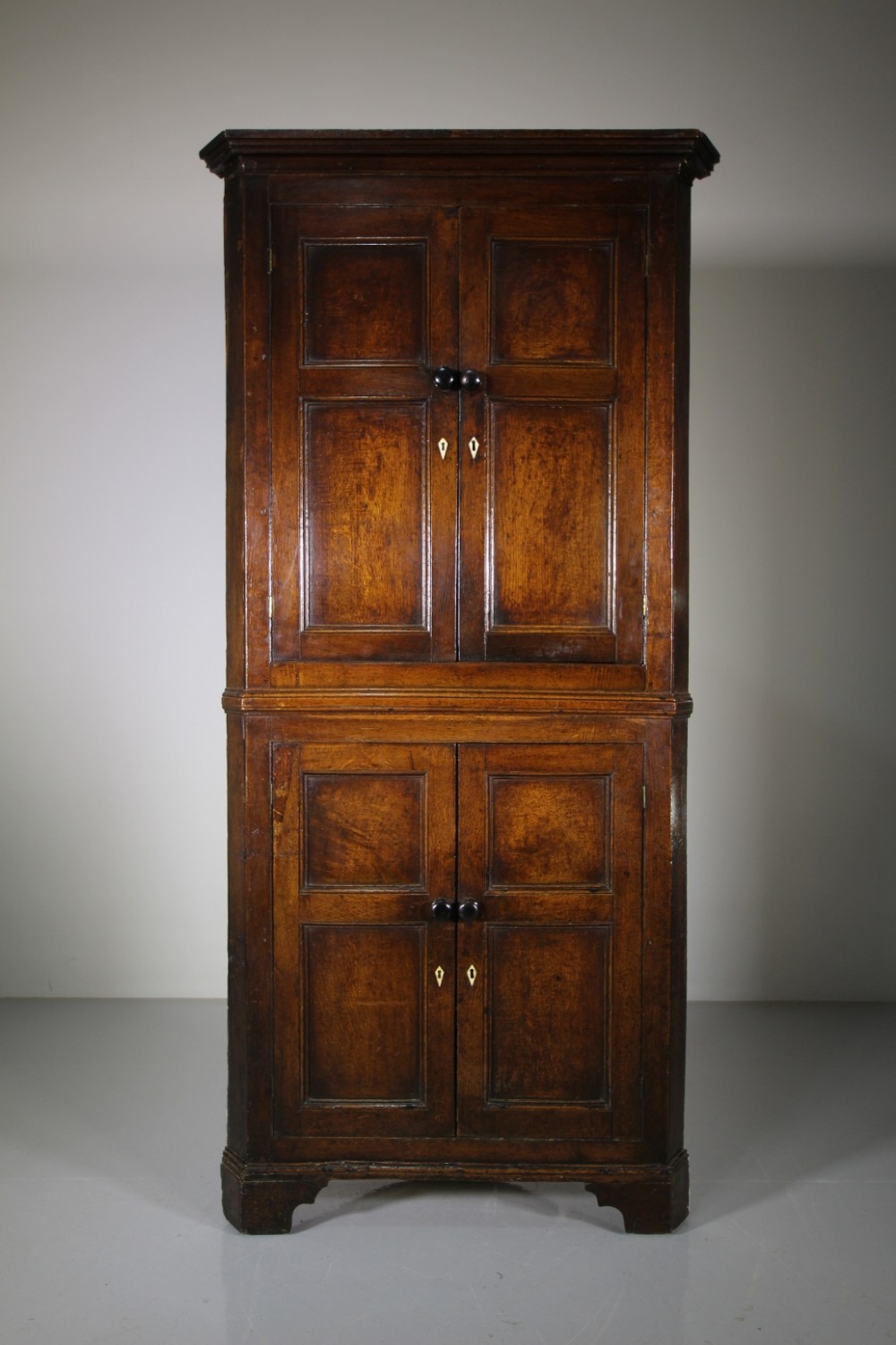 Georgian Welsh Antique Period Oak Corner Cupboard
