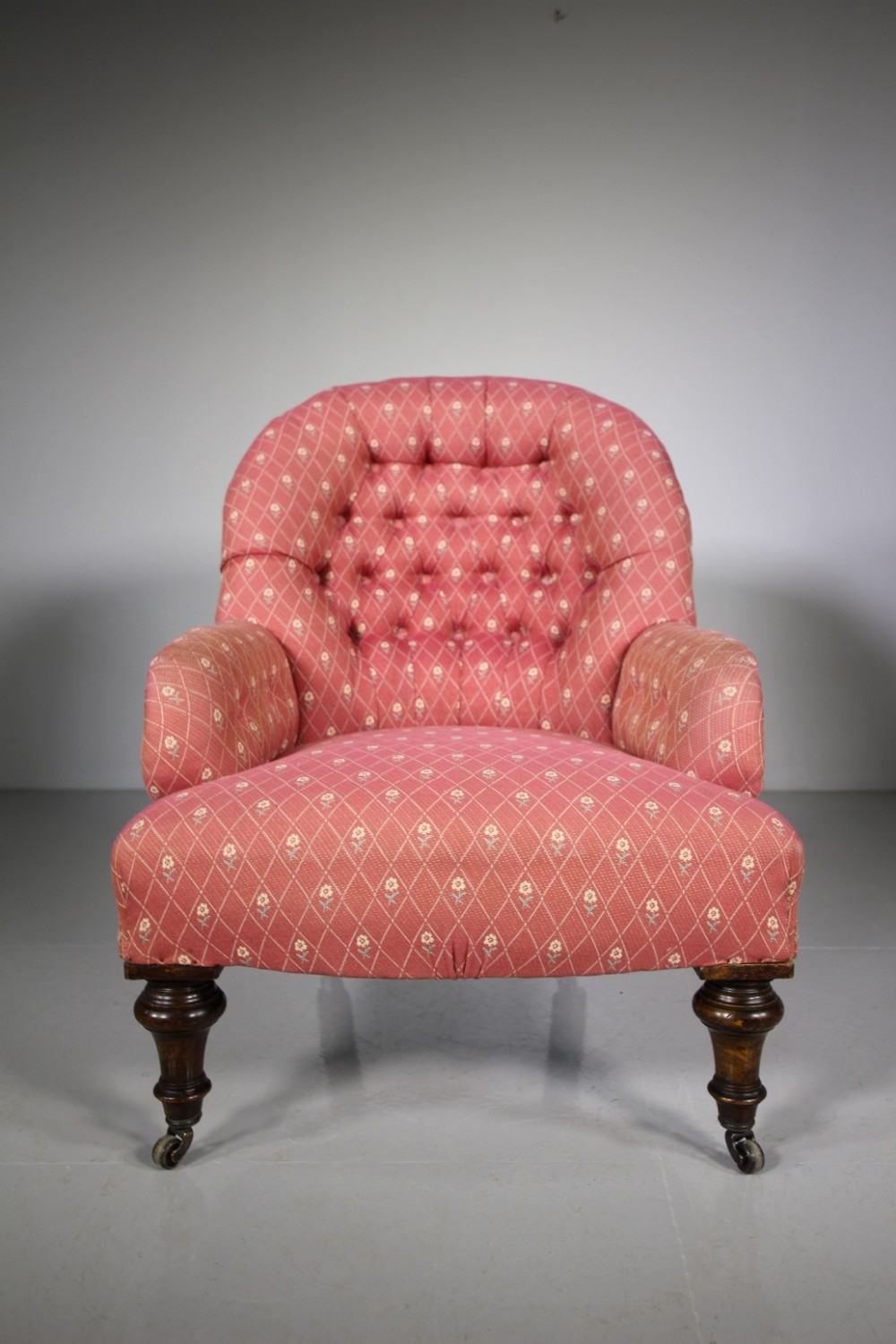 English 19th Century Antique Upholstered Armchair
