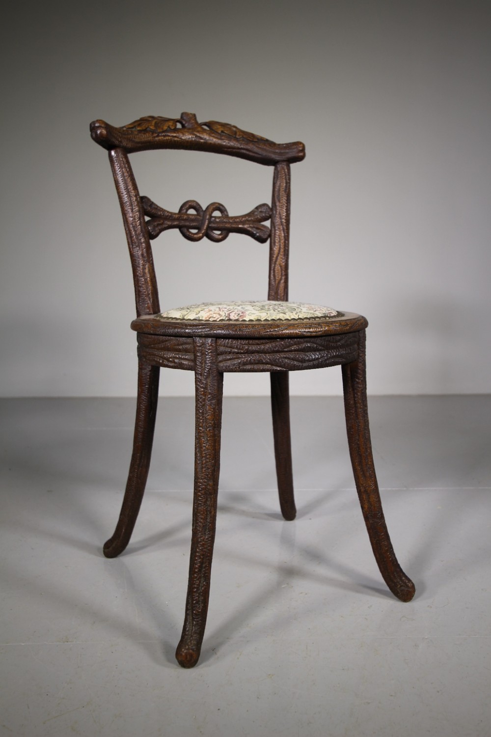 19th Century Black Forest Antique Side Chair