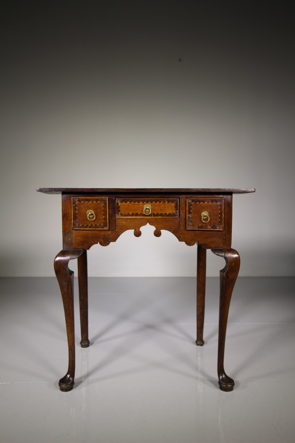 English 18th Century Antique Period Oak Lowboy