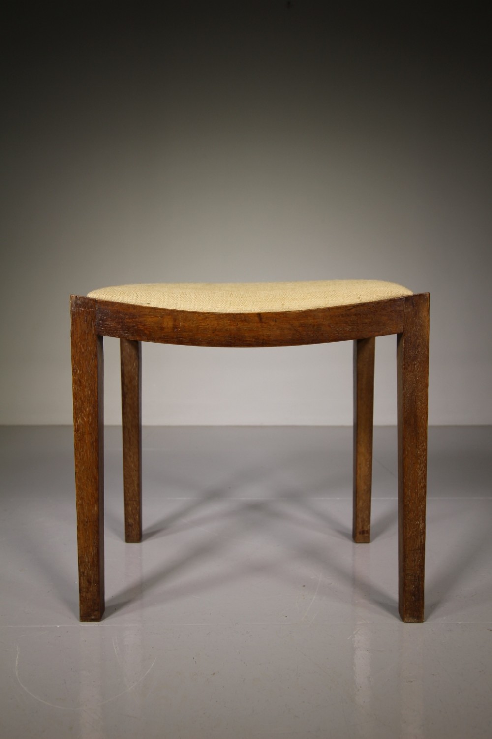 Heals 1920's Oak Upholstered Stool