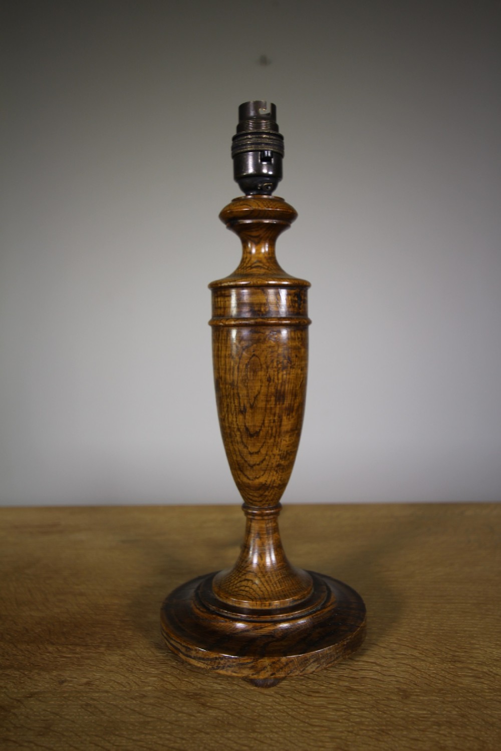 Heals 1930's Oak Table Lamp - Rewired