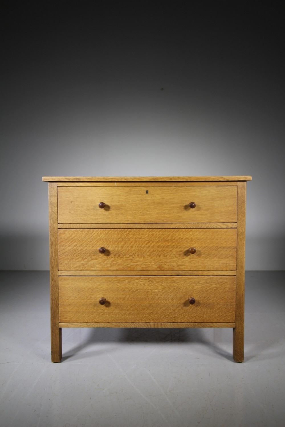 Heals of London 1920's Oak Chest of Drawers - Labelled