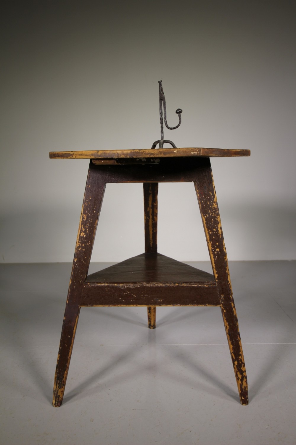 Early Welsh Antique Cricket Table in Original Paint
