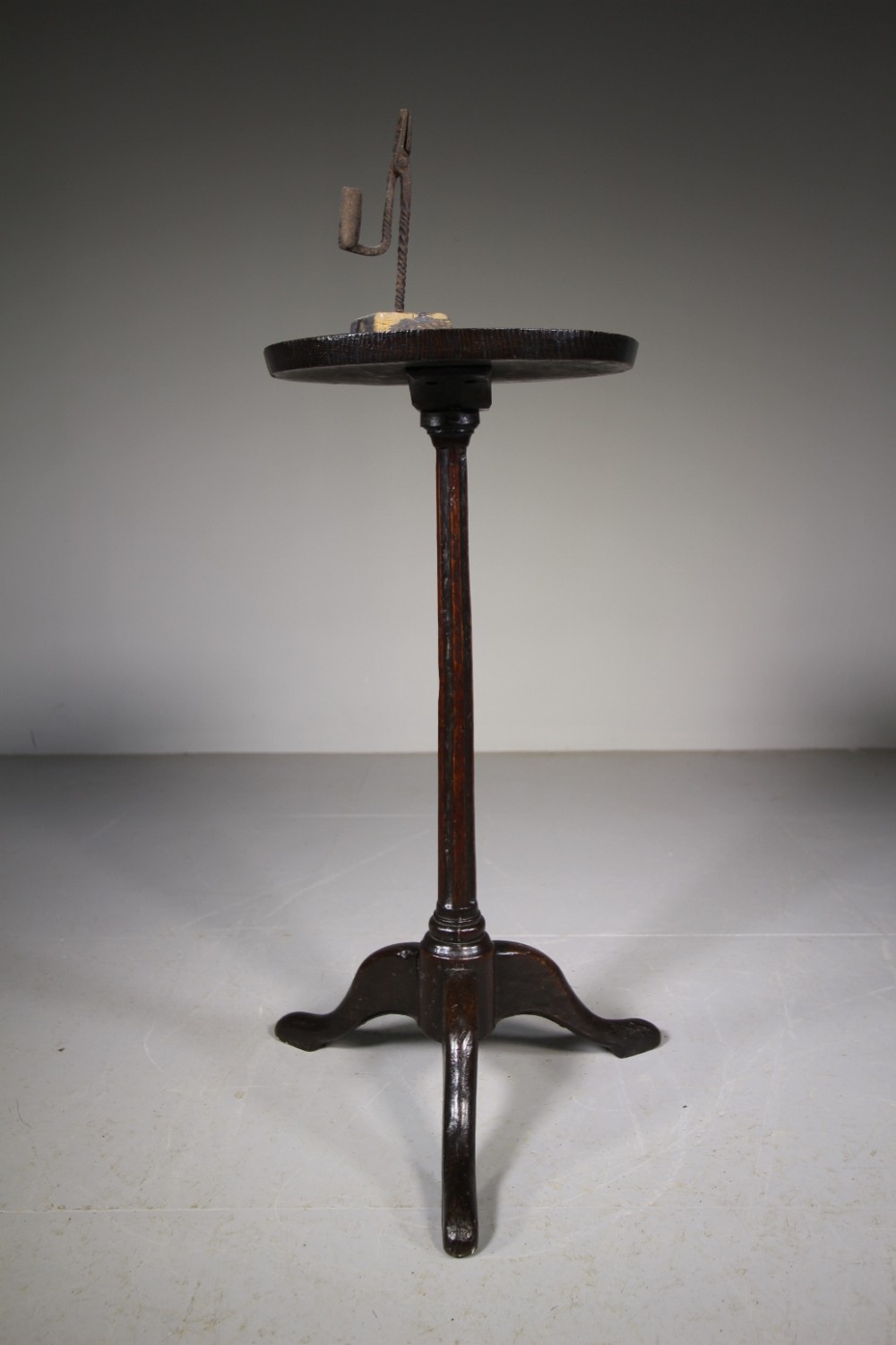 English 18th Century Antique Oak Candlestand