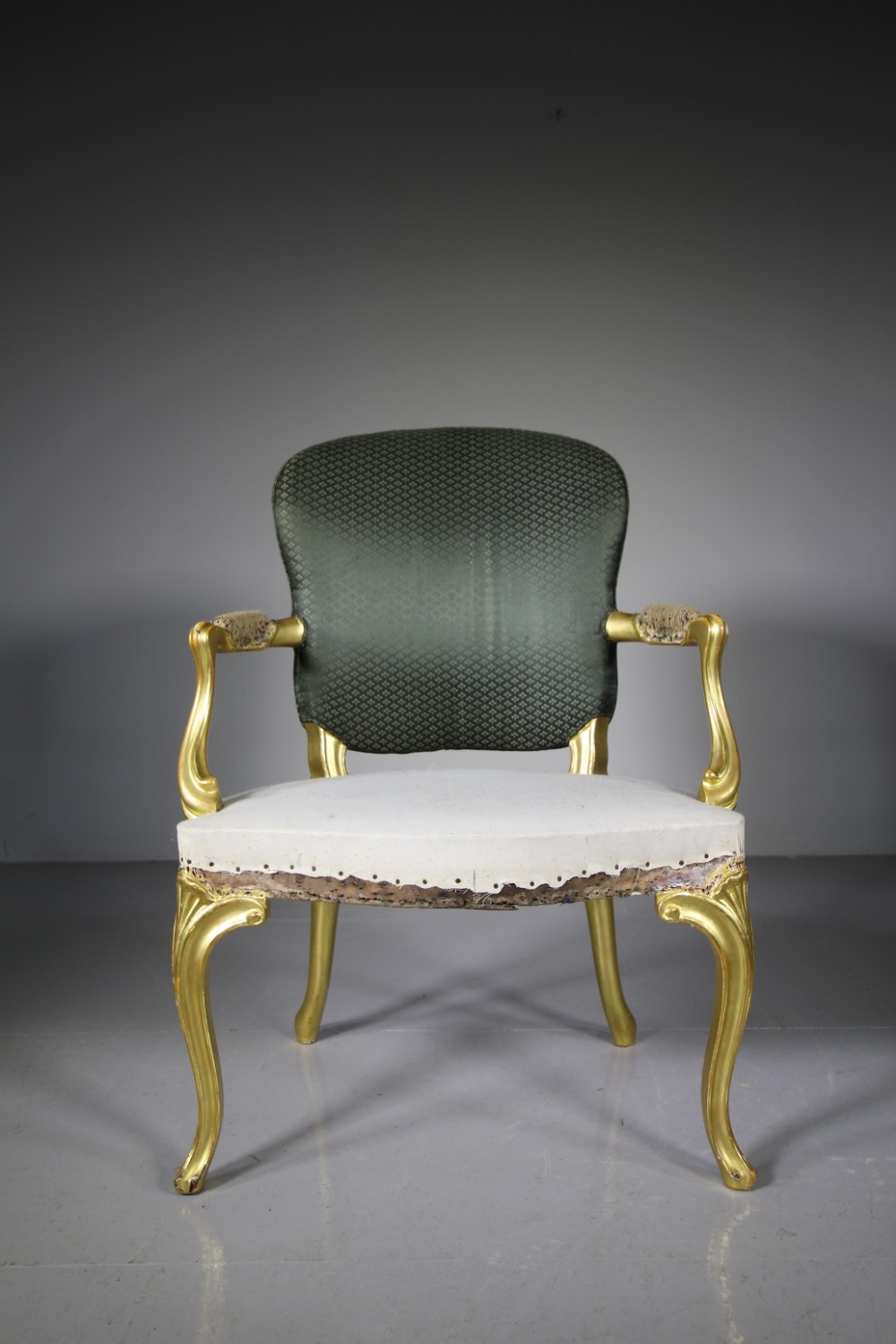 18th Century Antique Gilt Fauteuil Armchair