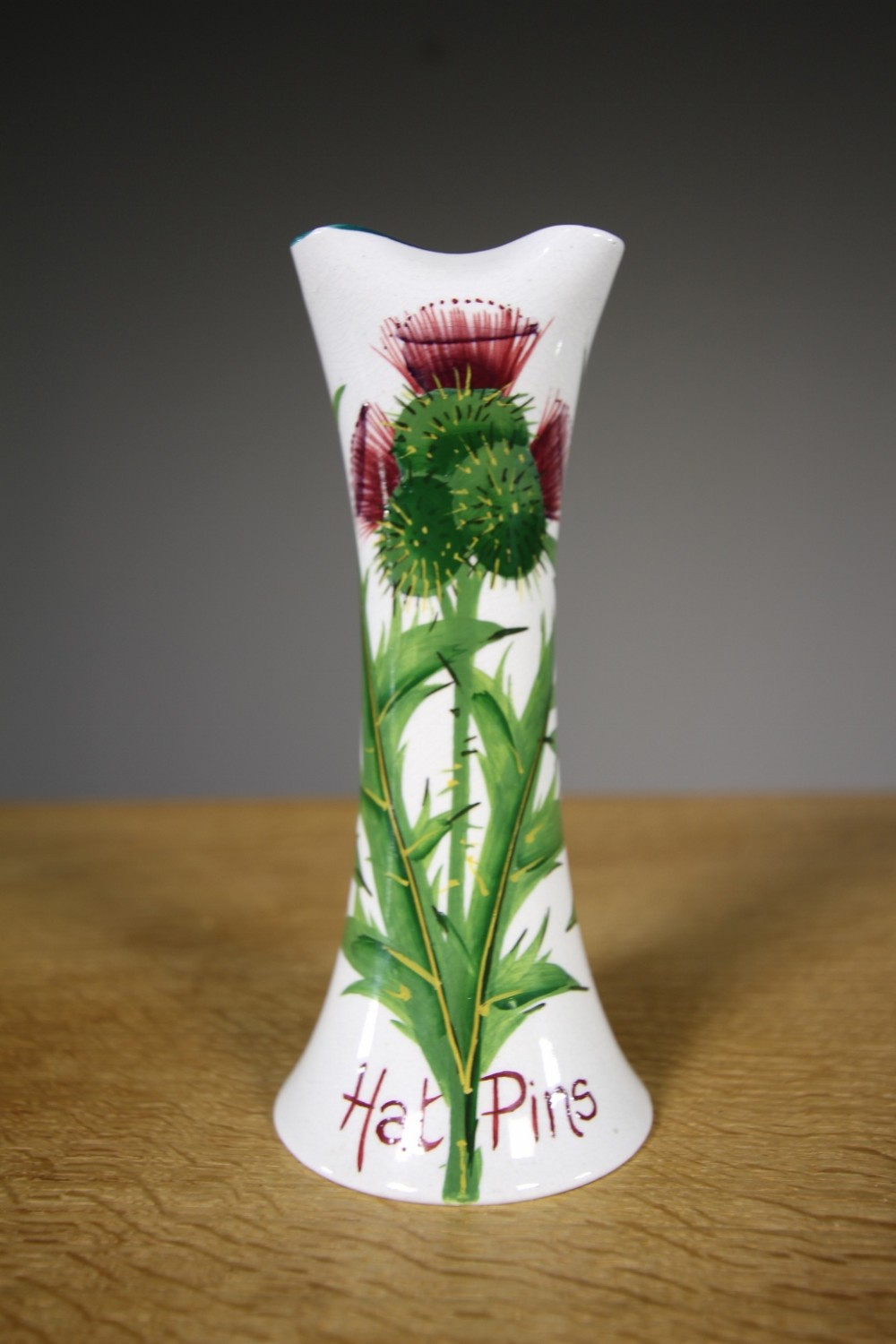 Rare Edwardian Thistle Pattern Wemyss Antique Vase 