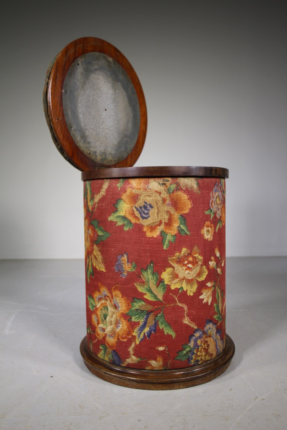 English 19th Century Antique Cylinder Ottoman 