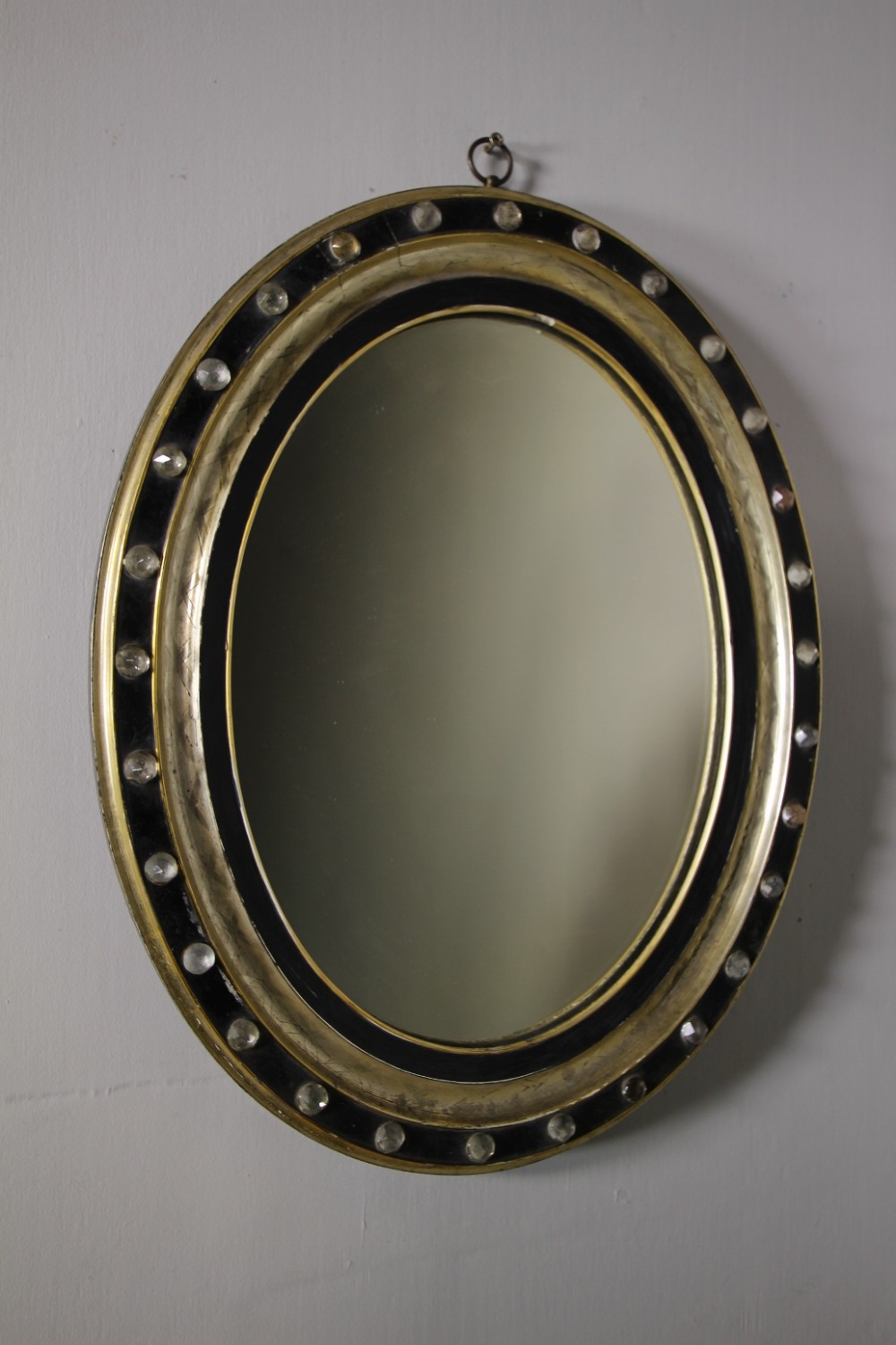 19th Century Irish Antique Oval Wall Mirror