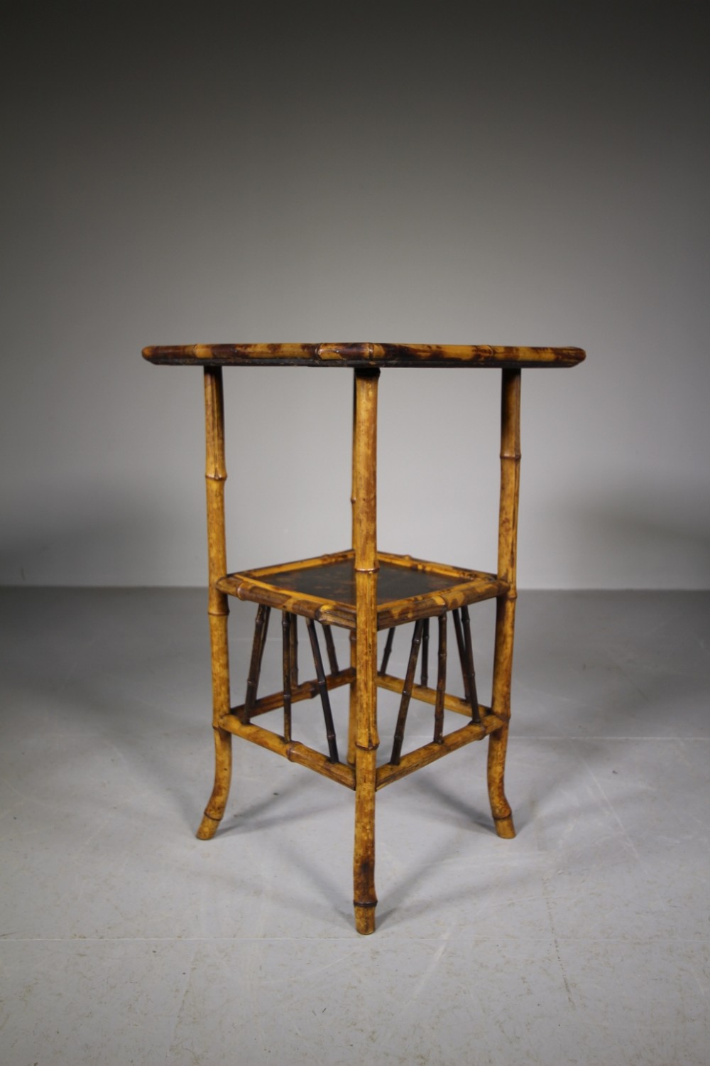 English 19th Century Antique Bamboo Table - Godwin Style