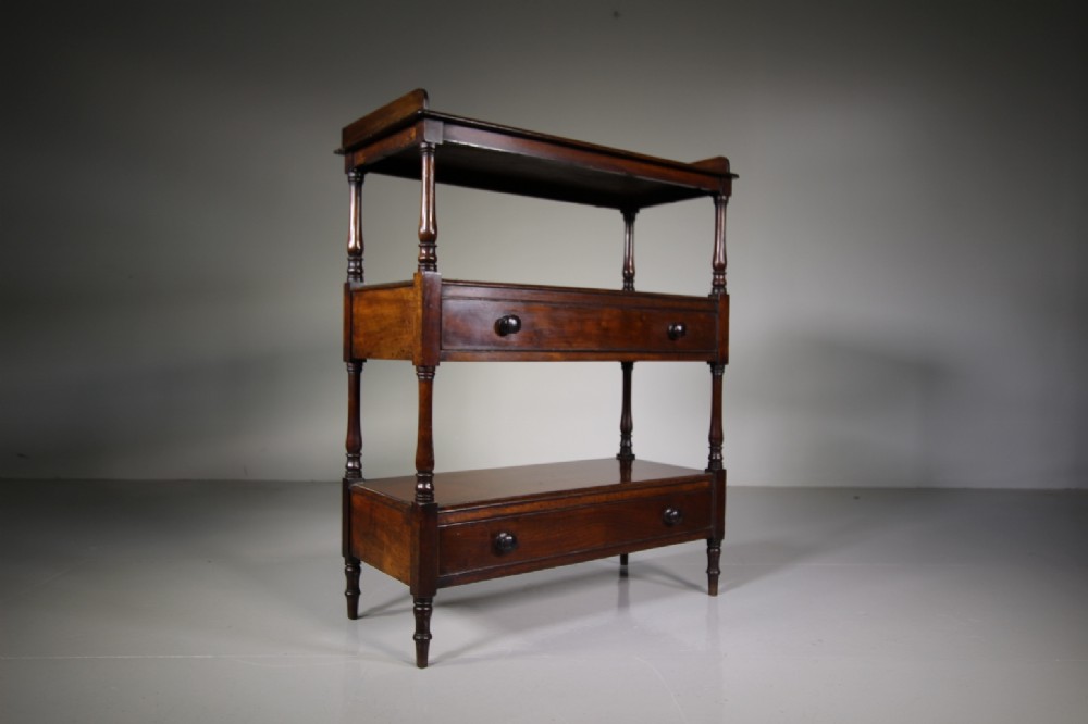 Regency Antique Mahogany Tiered Serving Table