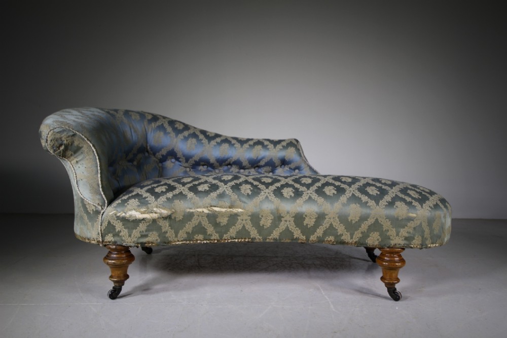 English Antique Upholstered Daybed by Robson & Sons