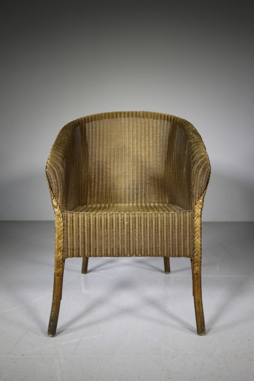 1930's Classic Lloyd Loom Armchair in Original Paint