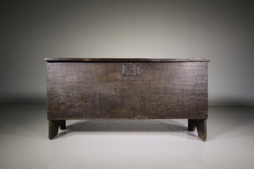 Early 17th Century Antique Six Plank Oak Coffer