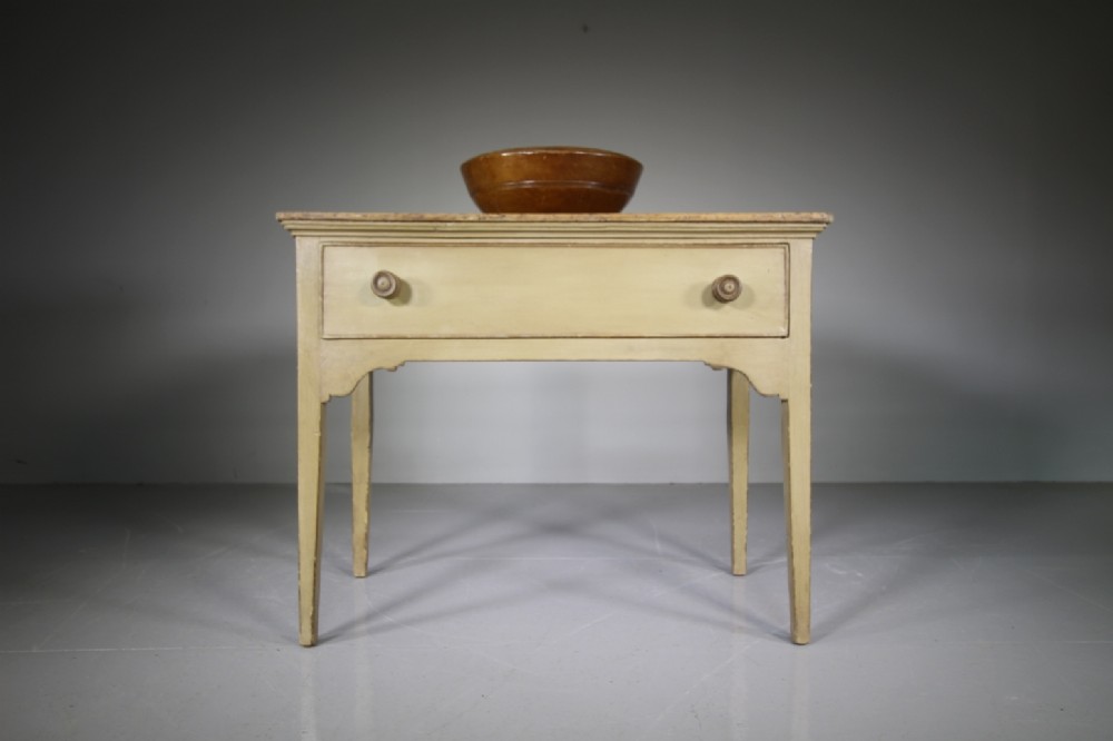 English Georgian Antique Painted Pine Side Table