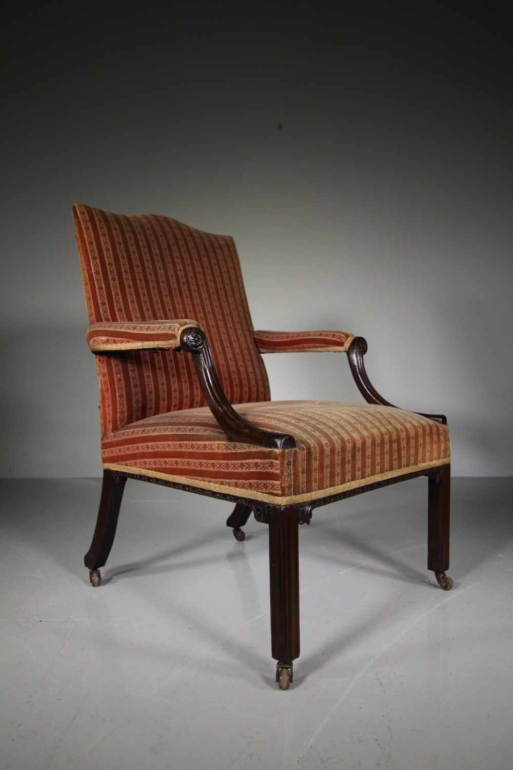 Quality English 19th Century Antique Gainsborough Armchair