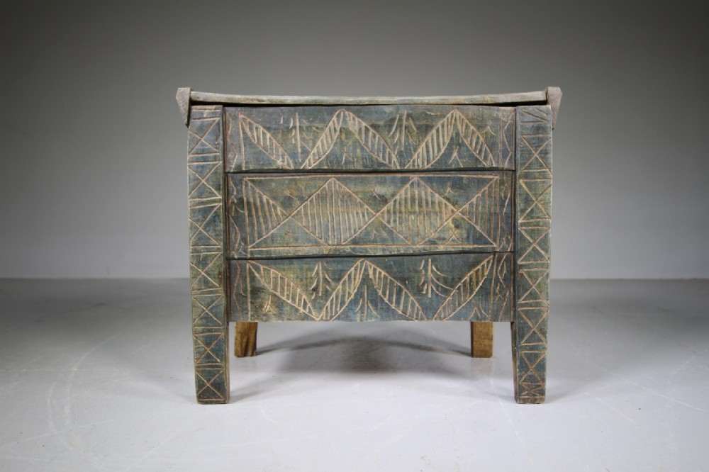 Original Painted 19th Century Antique Coffer