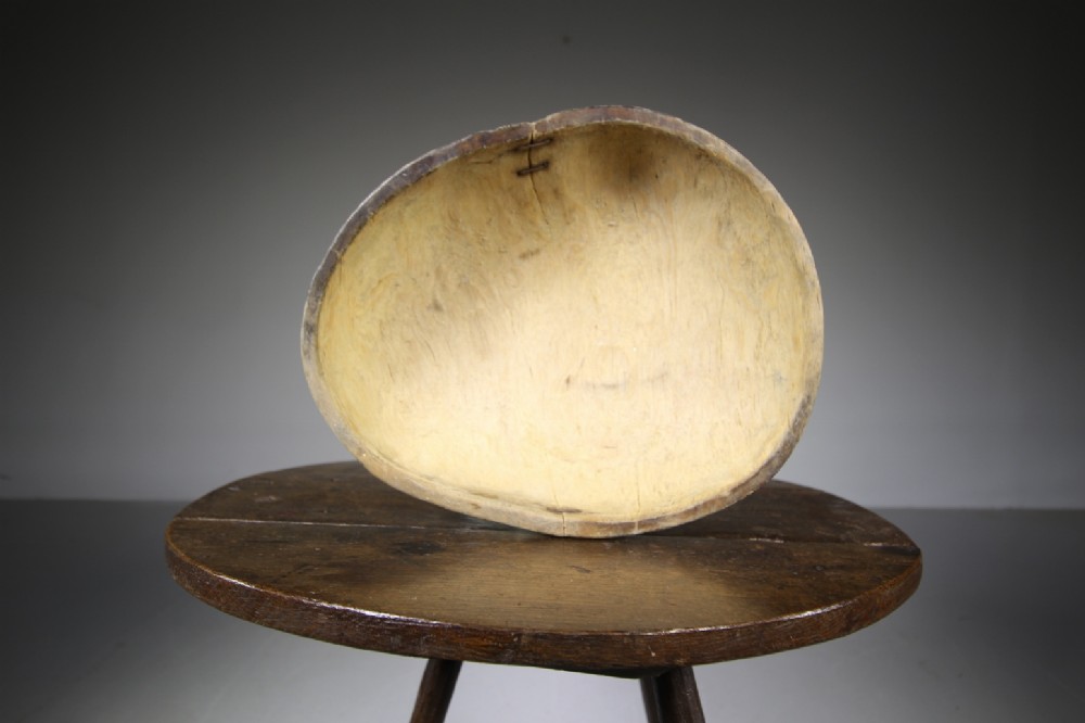 Early 19th Century Swedish Antique Root Bowl Dated 1816