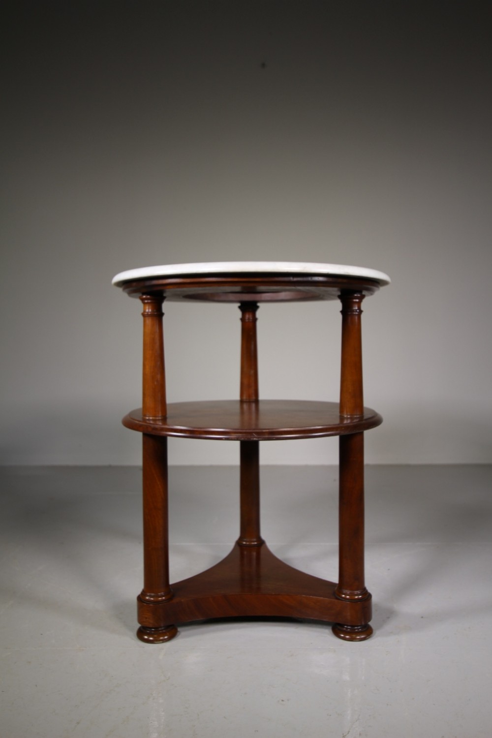 Unusual English Antique Mahogany & Marble Washstand