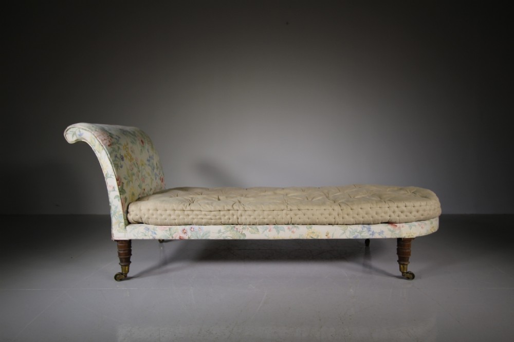 English Regency Antique Daybed on Simulated Rosewood Legs