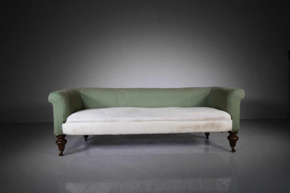 Large English 19th Century Antique Upholstered Sofa