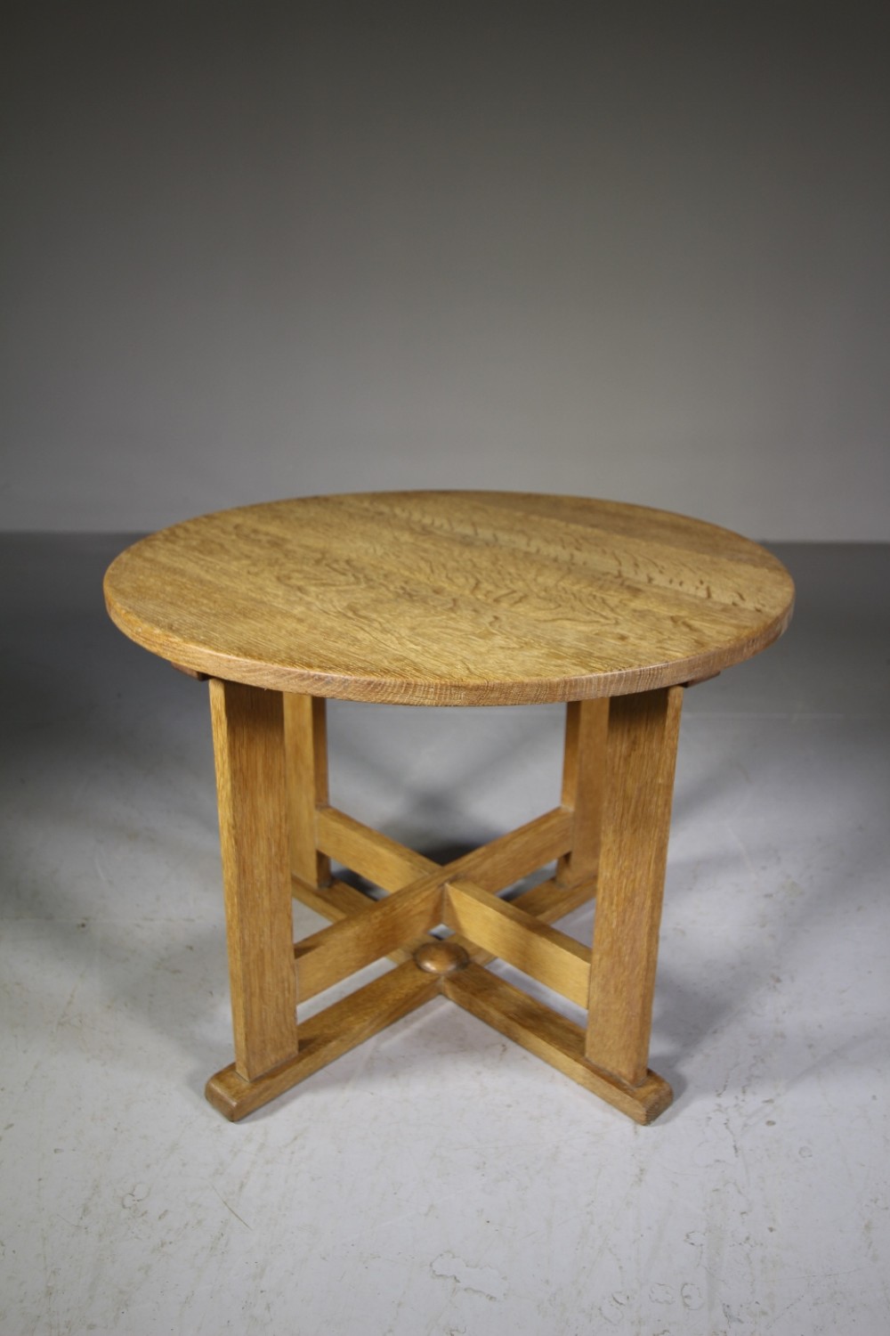 Heals of London 1920's Oak Round Low Table