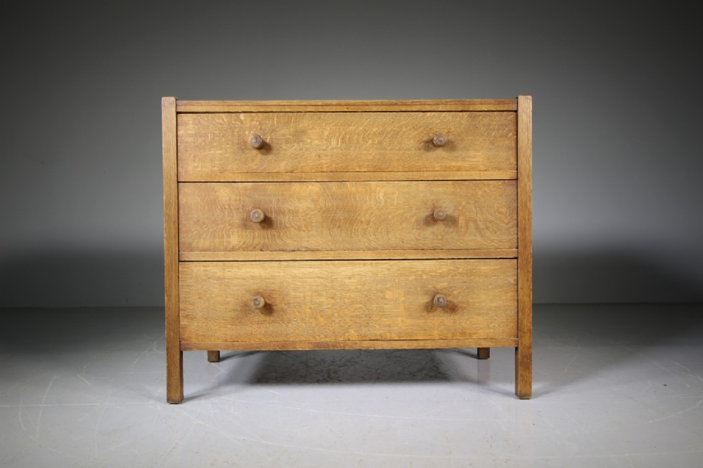 Heals Antique Oak Letchworth Chest of Drawers