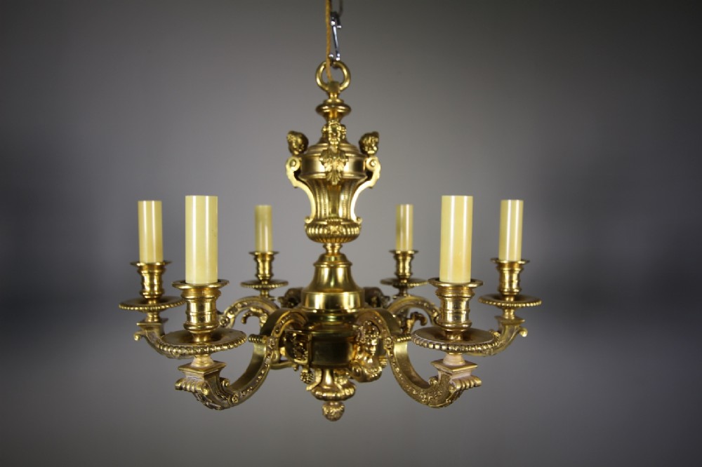 High Quality Antique Gilt Bronze Chandelier