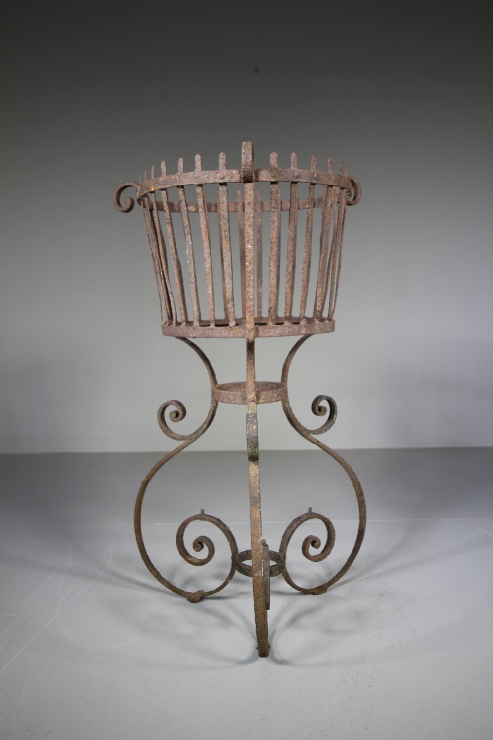 Regency Antique Wrought Iron Plant Jardiniere Stand