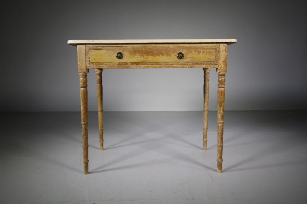 English Regency Antique Painted Pine Side Table