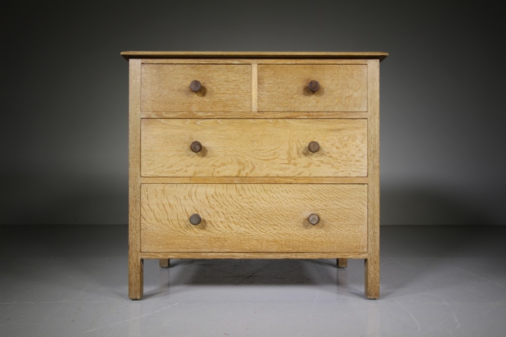 Heals of London Antique Oak Chest of Drawers – Labelled